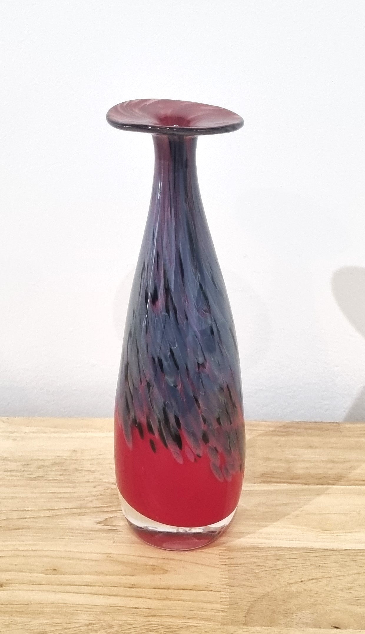 Retro Vase - Carmine, Brown & Silver