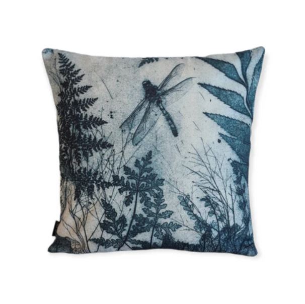 Dark Dragonfly Cushion Cover