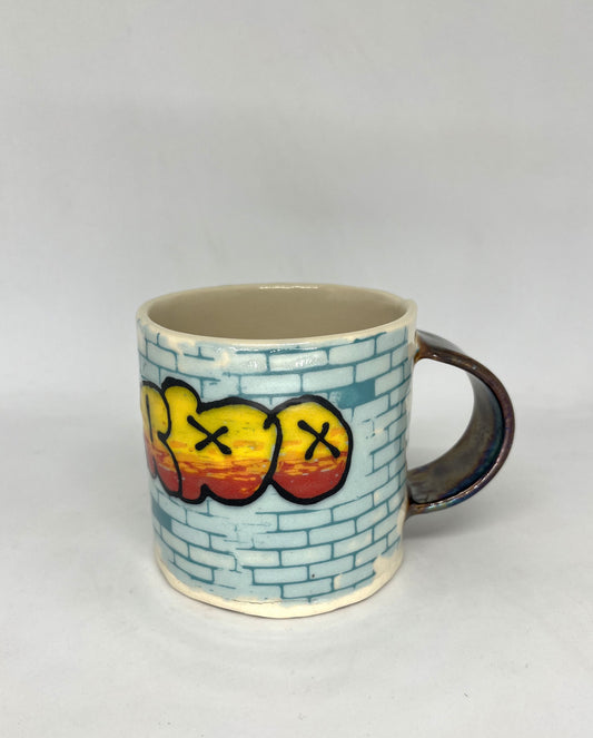 Graffiti Mug - Weirdo Orange