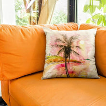 Load image into Gallery viewer, Pink Palm Cushion Cover