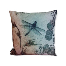 Load image into Gallery viewer, Rustic Dragonfly Cushion Cover