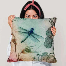 Load image into Gallery viewer, Rustic Dragonfly Cushion Cover