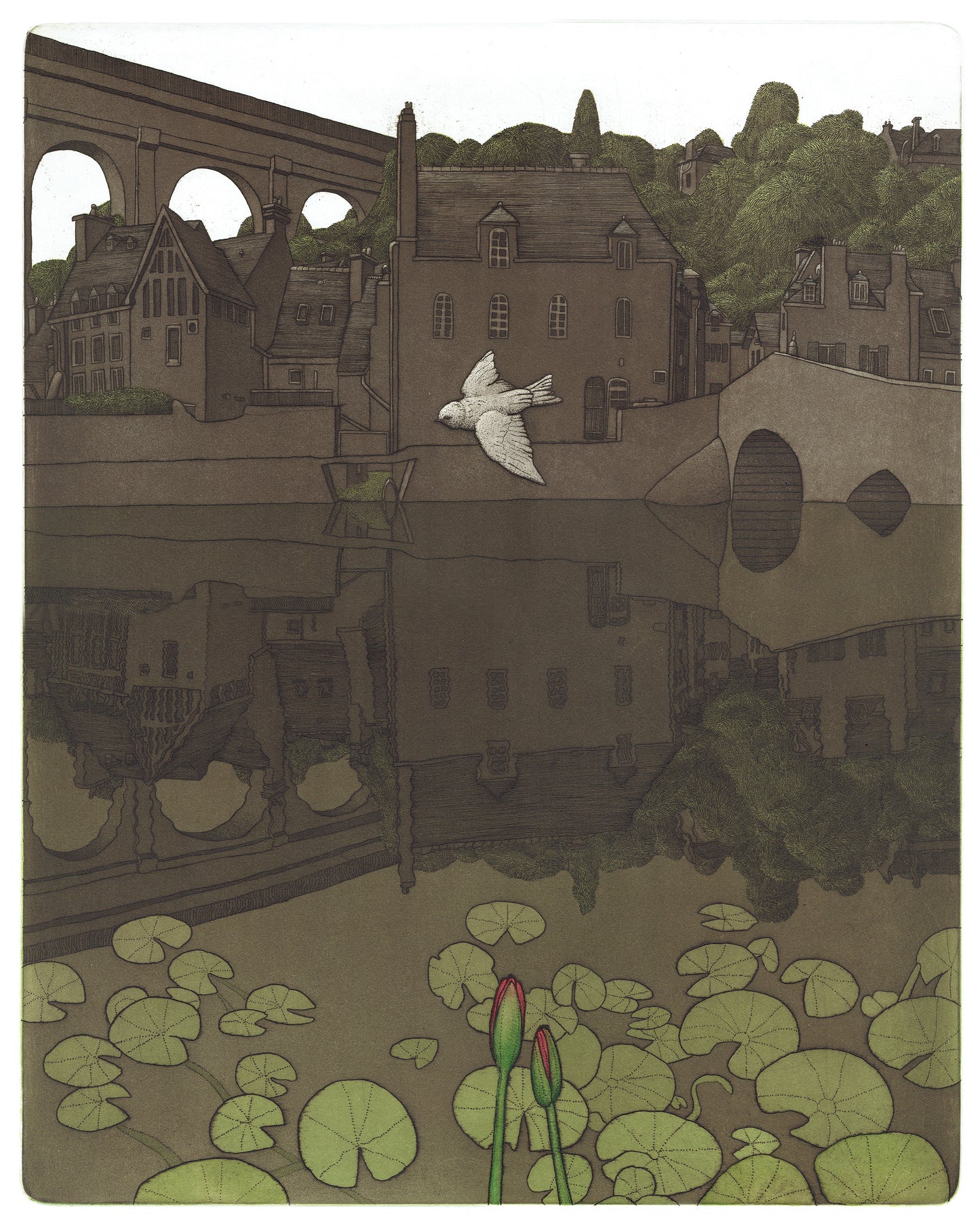 Les Deux Ponts (framed)