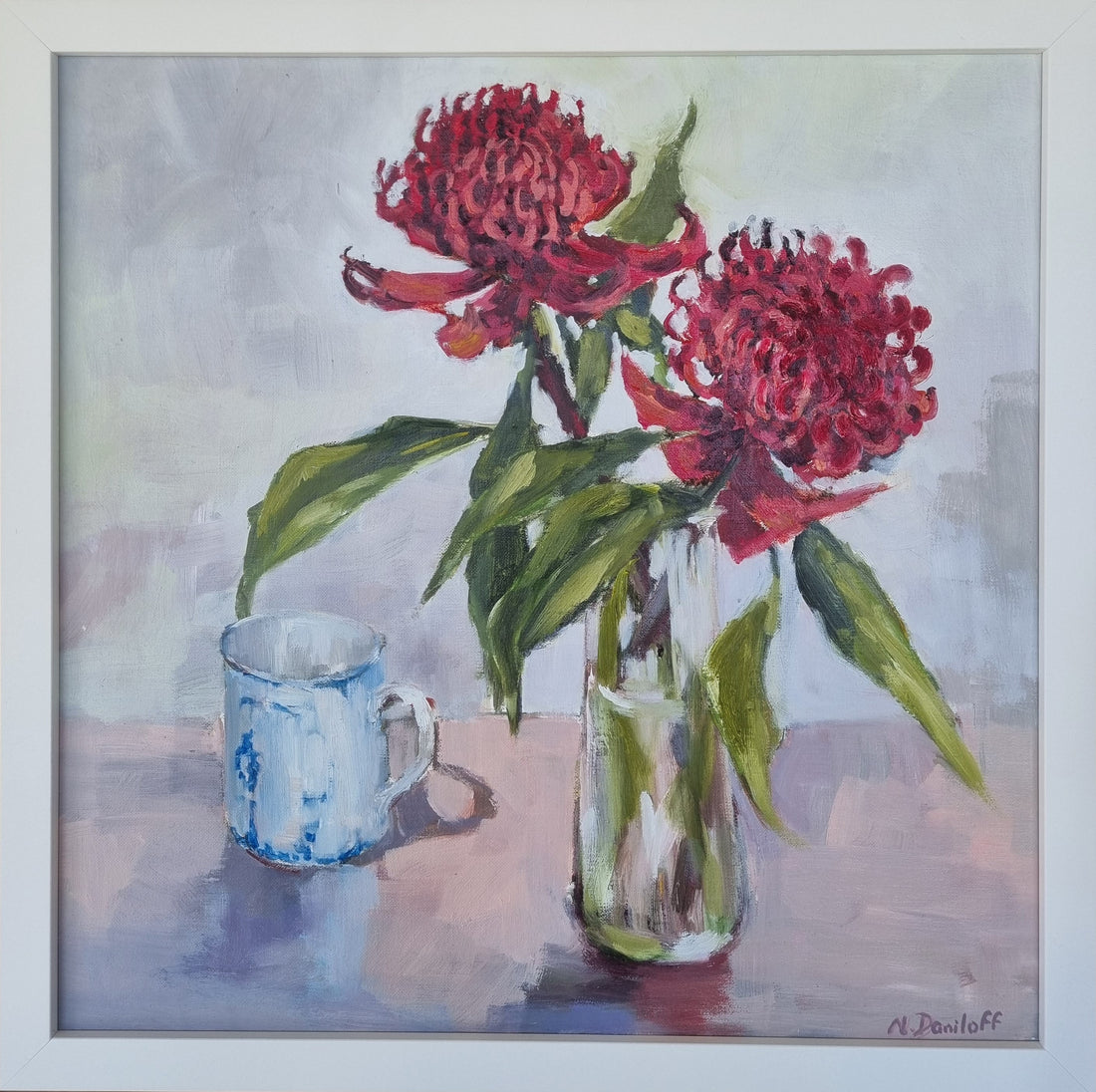 Coffee Cup with Telopea by Natasha Daniloff