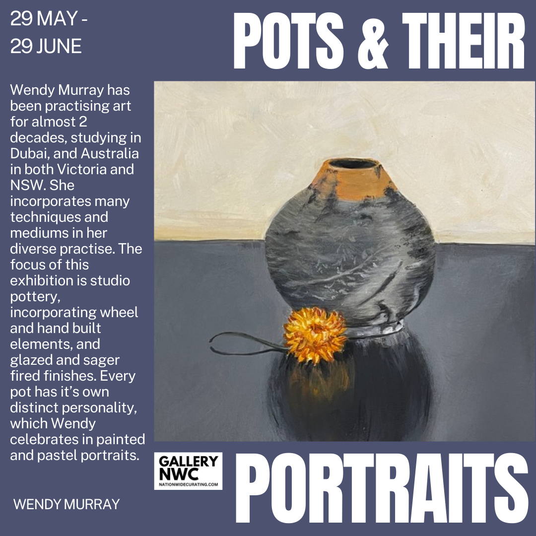 Pots and their Portraits - solo exhibition by Wendy Murray CONTINUES!