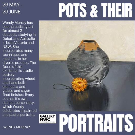 Pots and their Portraits - solo exhibition by Wendy Murray CONTINUES!