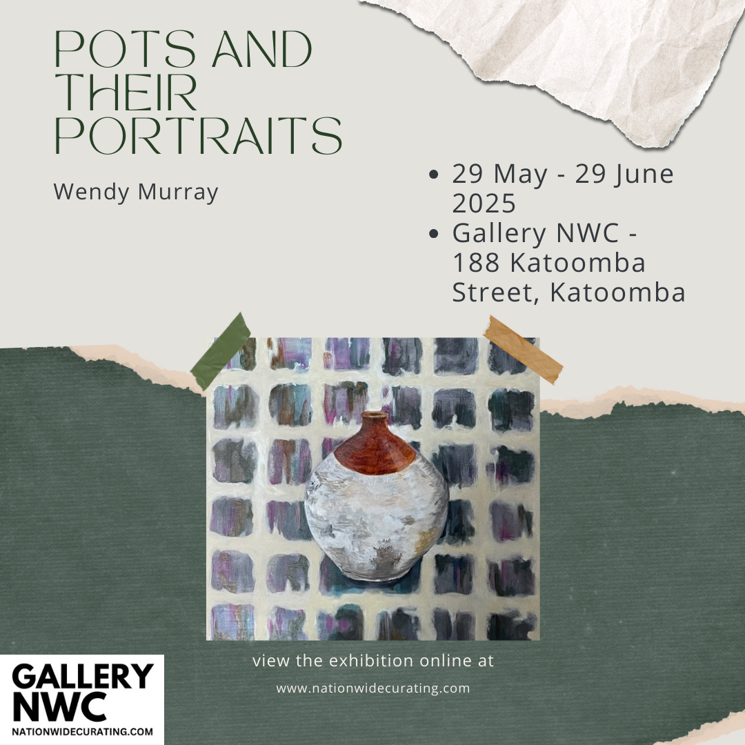 First day of Pots and their Portraits - solo exhibition by Wendy Murray