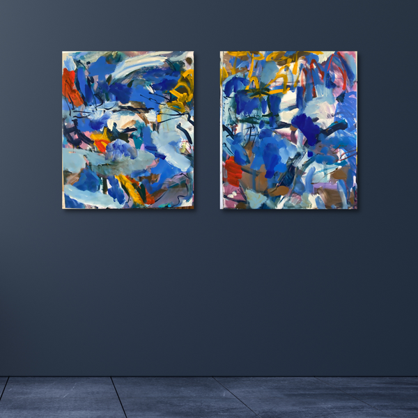 'Blue Diptych' by Anne Spencer