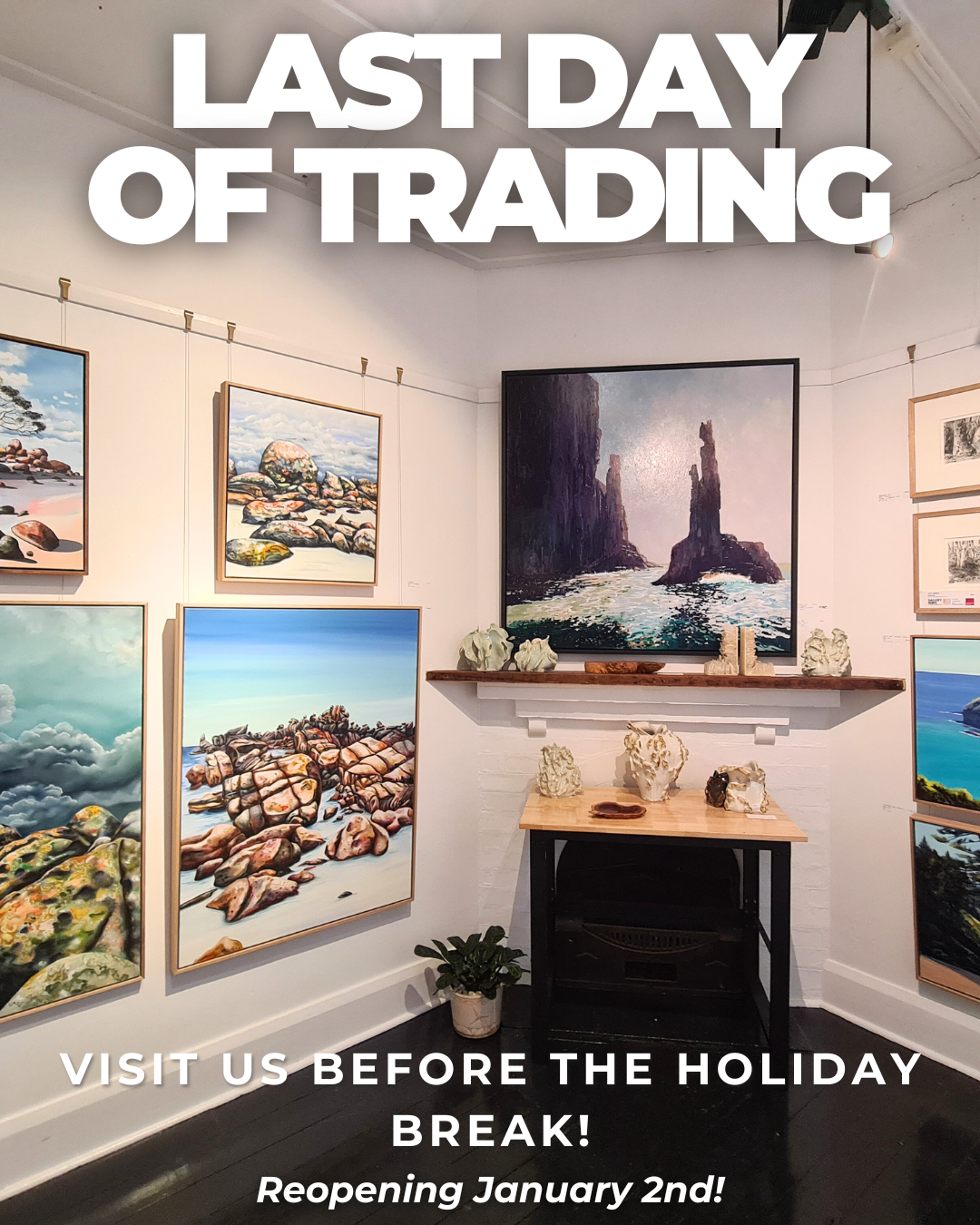 LAST DAY OF IN-PERSON TRADING AT GALLERY NWC OF THE YEAR!