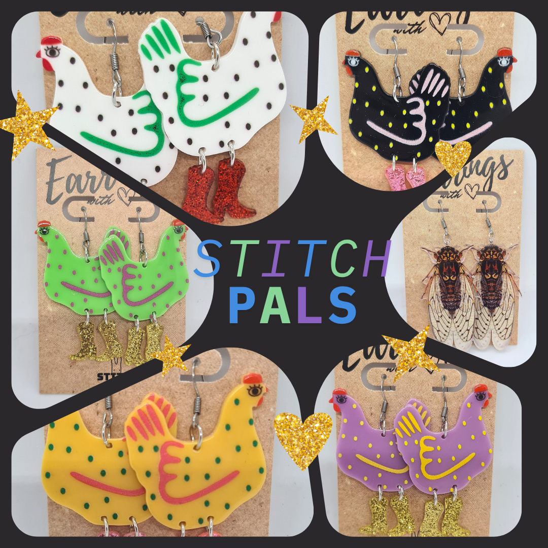 NEW EARRINGS BY STITCH PALS AT GALLERY NWC!