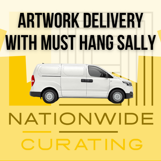 Did you know that we have our very own artwork delivery service, Must Hang Sally?