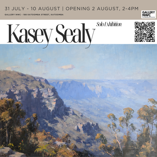 1st DAY TODAY! of Kasey Sealy's solo exhibition - Landscapes from Australia & Italy