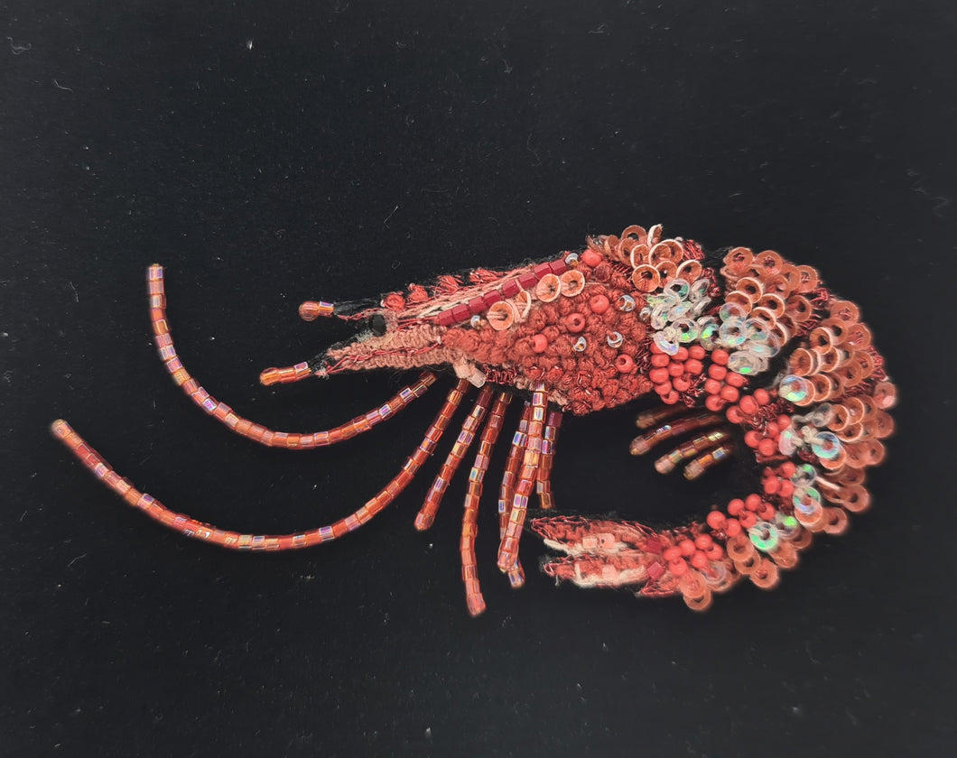 True Shrimp Brooch