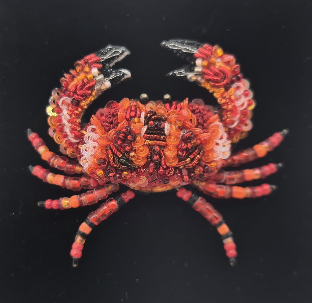 Red Rock Crab Brooch