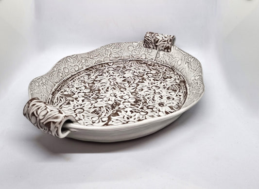 Flannel Flower Special Oval Platter