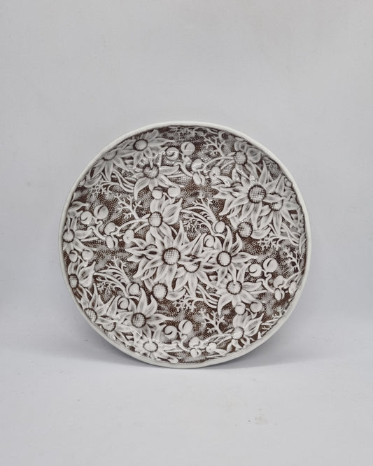Flannel Flower Side Plate in Heath