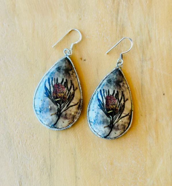 Handmade Metal Earrings - Banksia