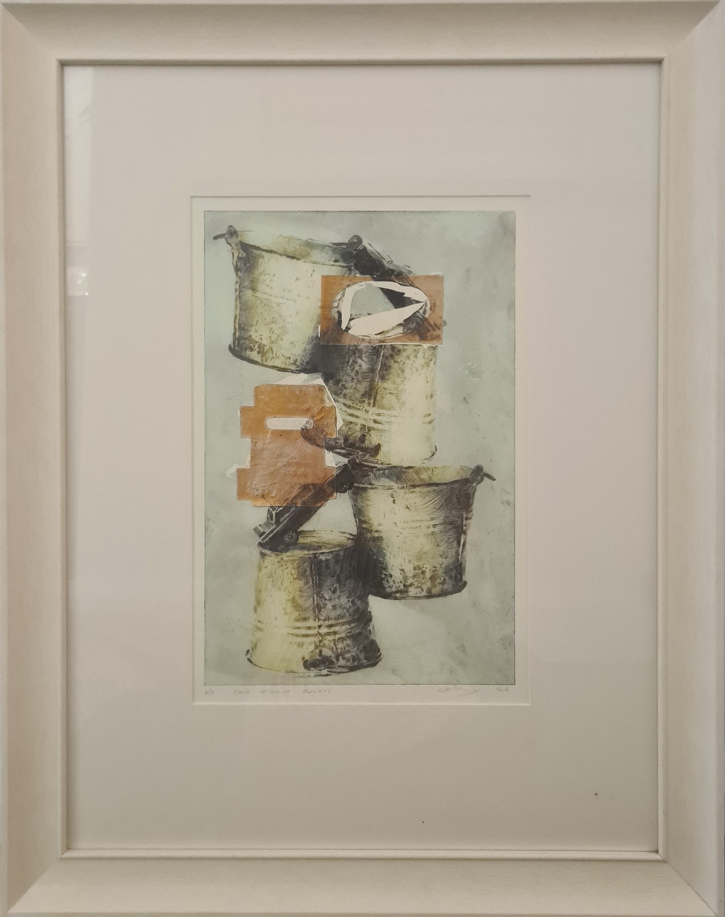 Gold Drypoint Buckets