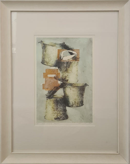 Gold Drypoint Buckets