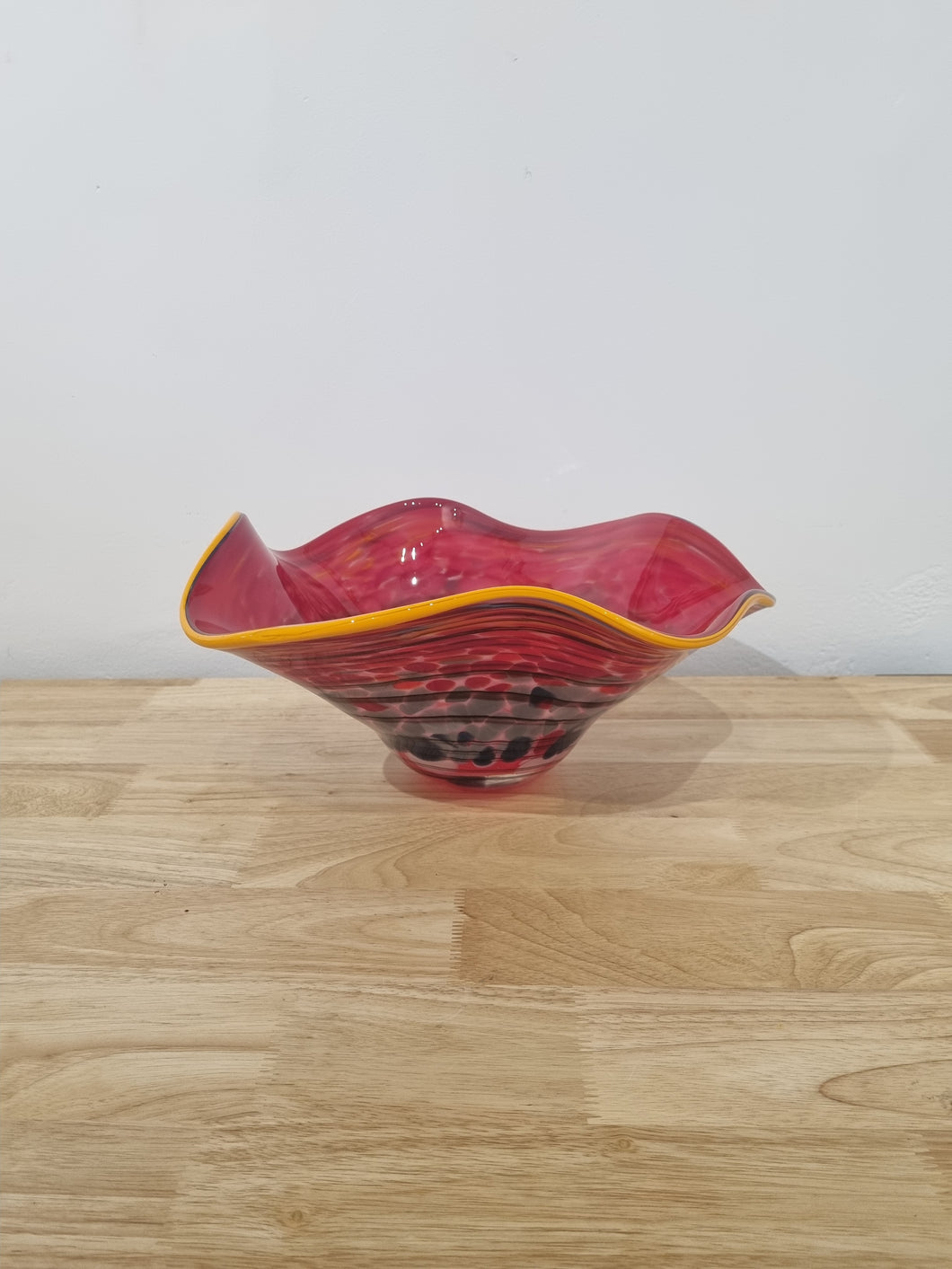 Carmine Fluted Bowl