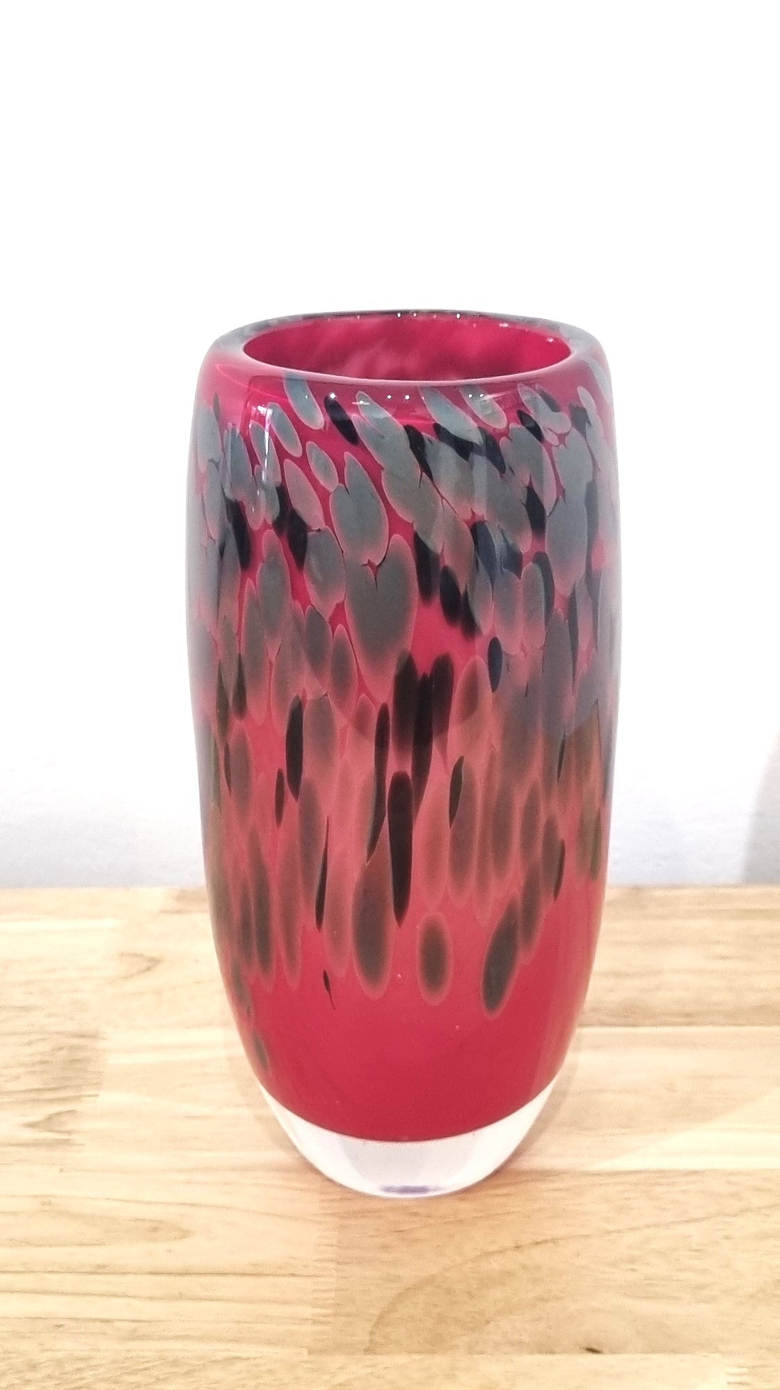 Vase - Carmine, Brown & Silver