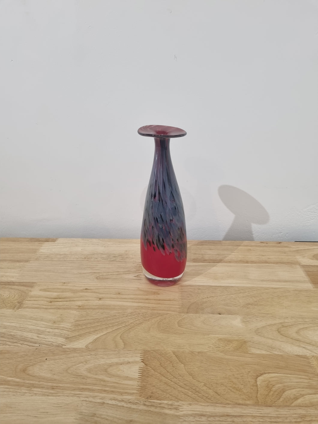 Retro Vase - Carmine, Brown & Silver