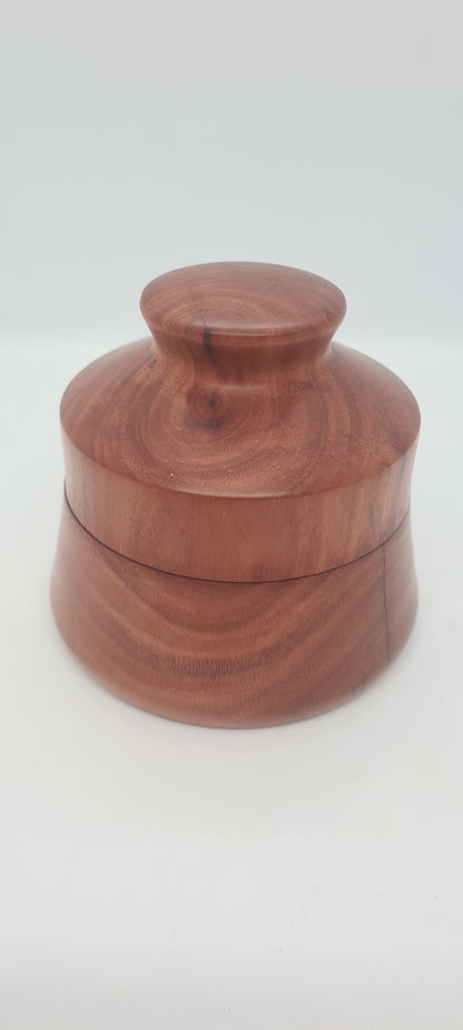 Hand turned Lidded Bowl: Iron Bark