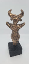 Load image into Gallery viewer, Black small handheld praying Goddess on removable stand
