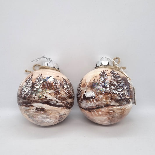 Large Brown Christmas Ball - 5, 11 AM/CD