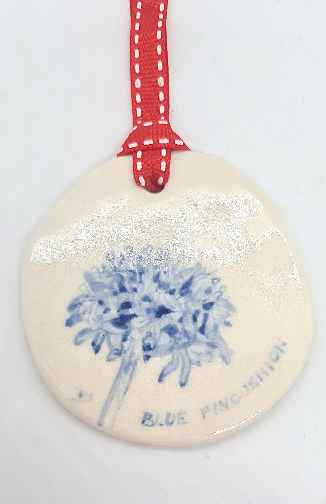 Blue Pincushion Ornament