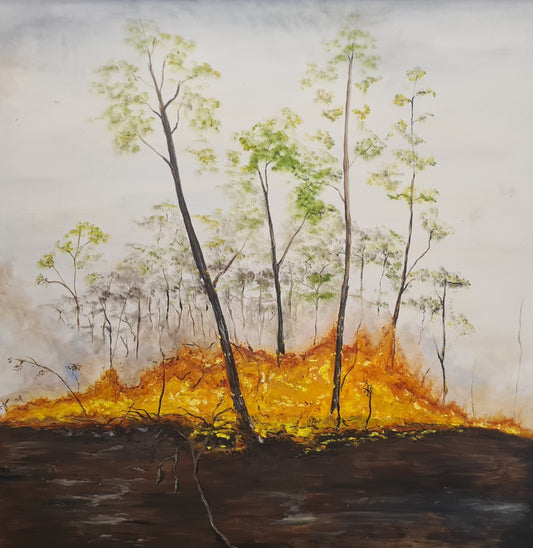 When the Land Breathes Fire (framed)