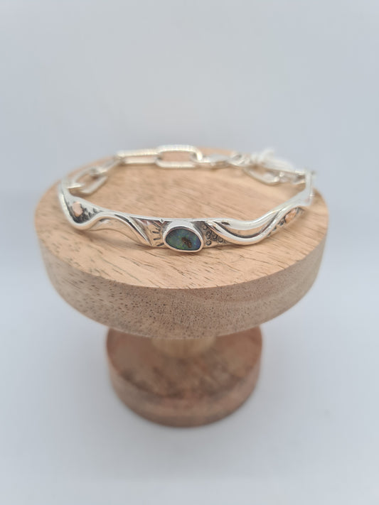 Okinawa (silver, opal, gold) Bracelet