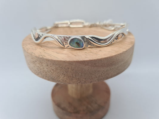 Okinawa (silver, opal, gold) Bracelet