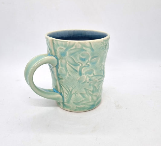 Flannel Flower Mugs - Short & Tall - Mint