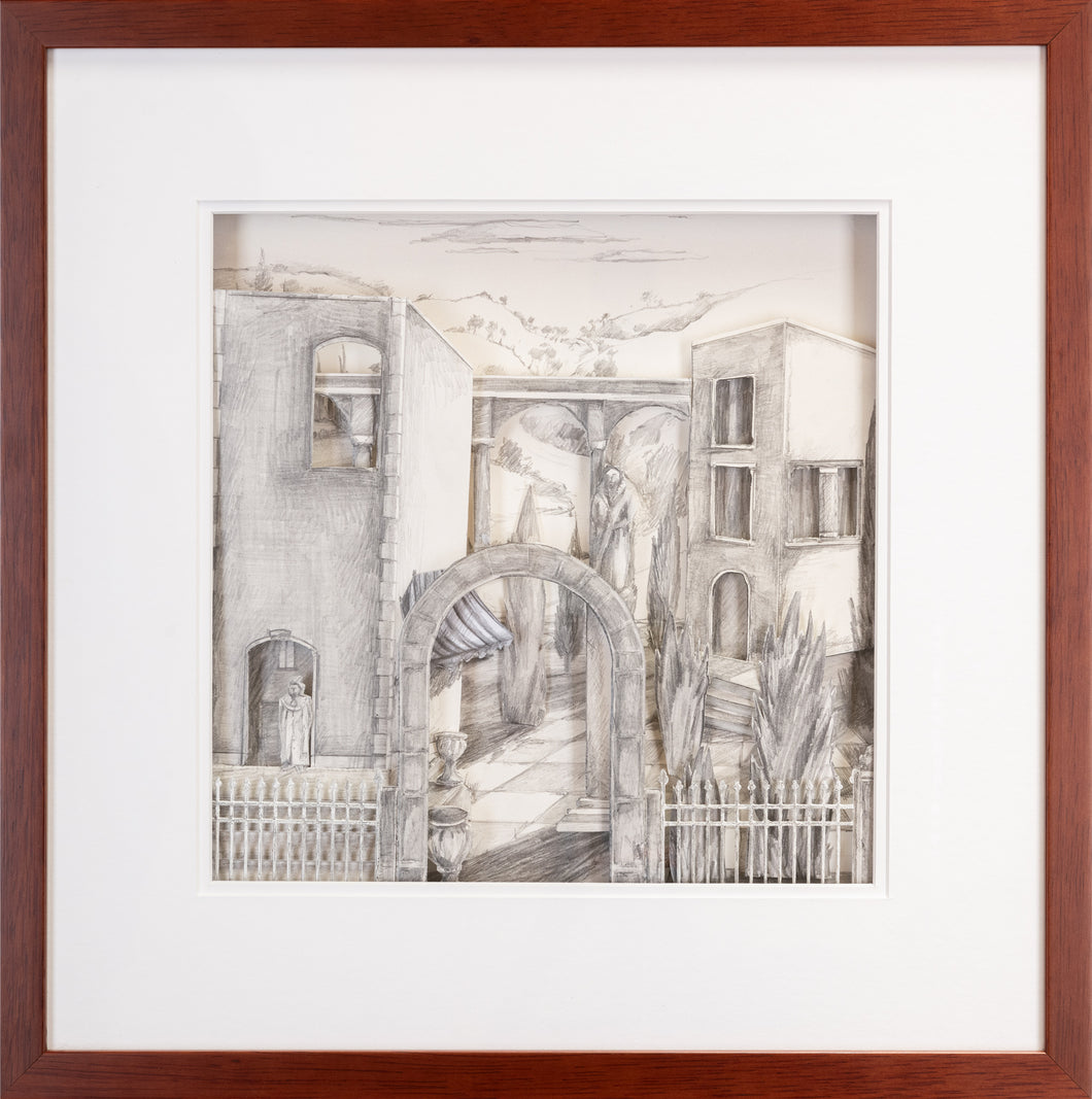 3D Framed Pencil Drawings #3 - Waiting