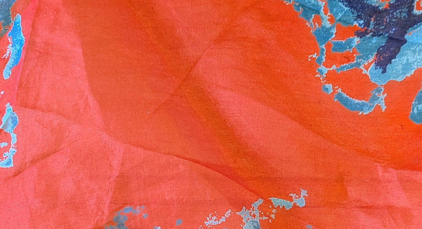 Red Pattern Sheer Scarves