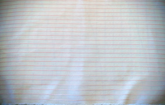 Apricot Stripe Sheer Scarves, White Trim Hem