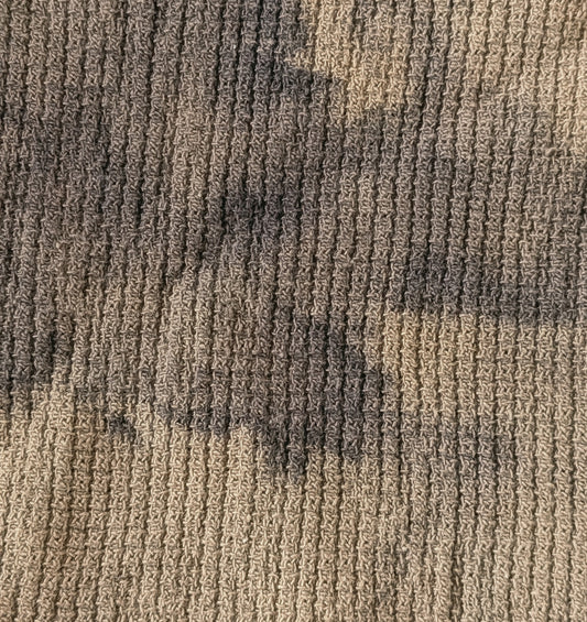 Bleached black & camel winter scarf