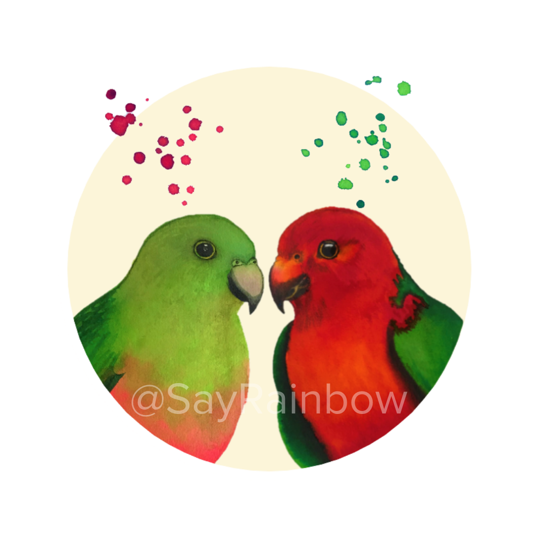 Say Rainbow Card - King Parrots