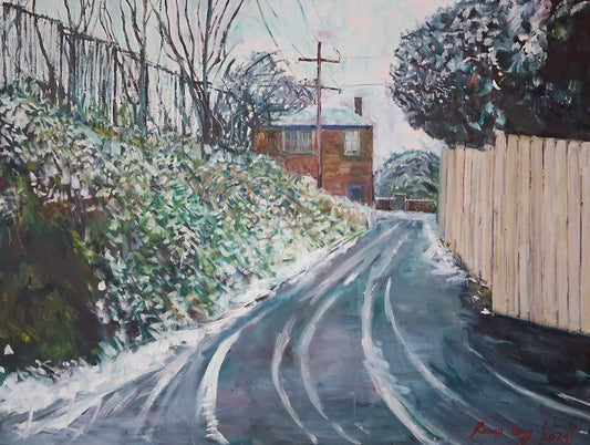 Art Lane Katoomba on a Snowy Winters Day