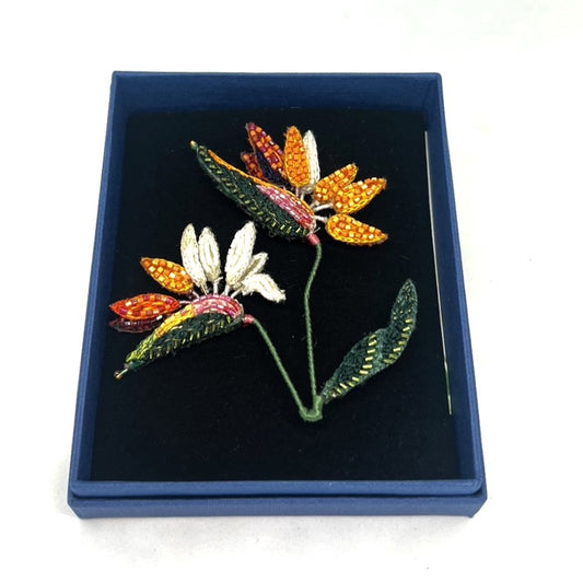 Bird of Paradise Flower Brooch