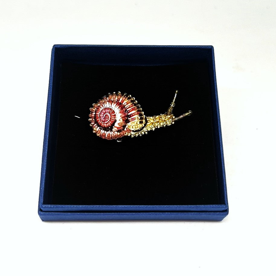 Blinking Snail Brooch