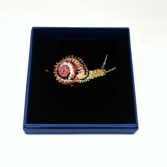 Blinking Snail Brooch