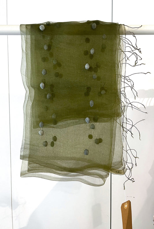 Dotty Green Scarf