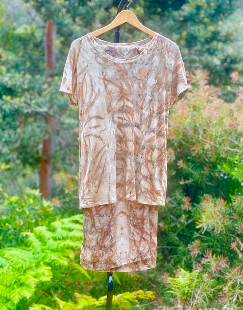 Eco Printed Silk PJ's (medium)