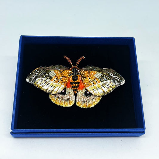 Emperor Automaria Moth Brooch