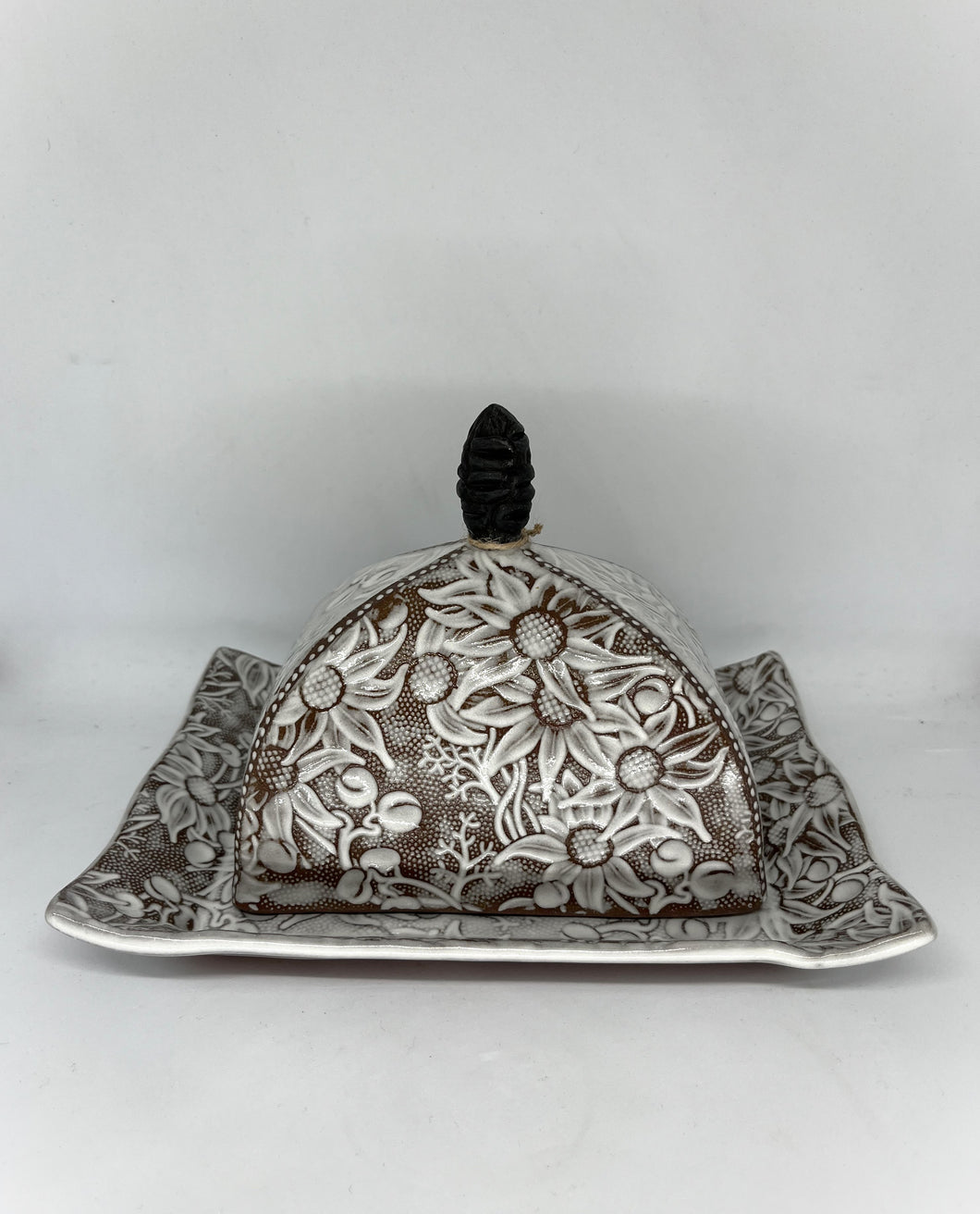 Flannel Flower Butter Dish