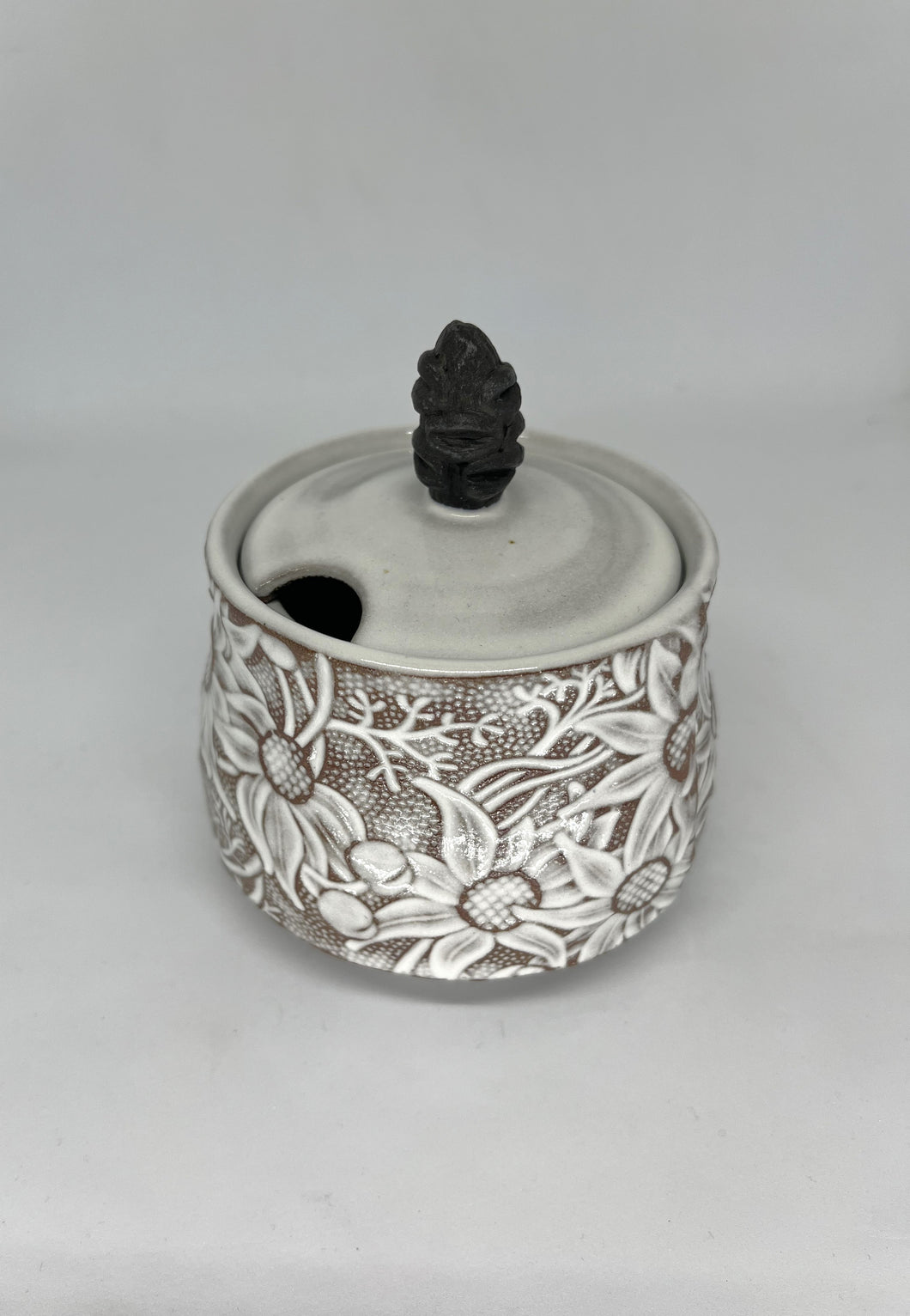 Flannel Flower Sugar Pot