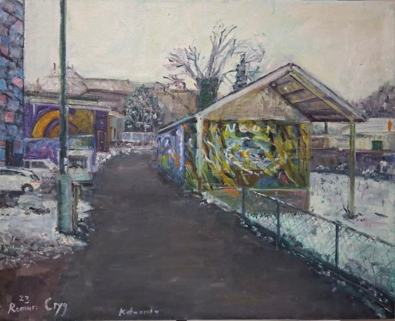 Graffiti Lane Katoomba in Snow