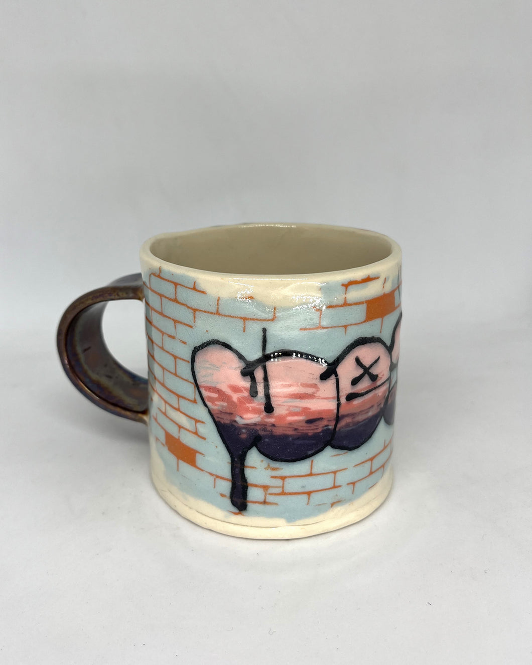 Graffiti Mug - Weirdo Pink and Black
